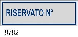 Etichetta adesiva mm 170x45  Riservato n°