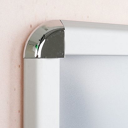 Cornice a Scatto Profilo 25 mm Angolo Tondo - Colore Silver - Dimensioni 84,1x118,9 cm