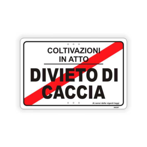 Divieto di caccia coltivazioni in atto
