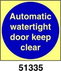 Automatic watertight door keep clear - porta stagna automatica tenersi distanti