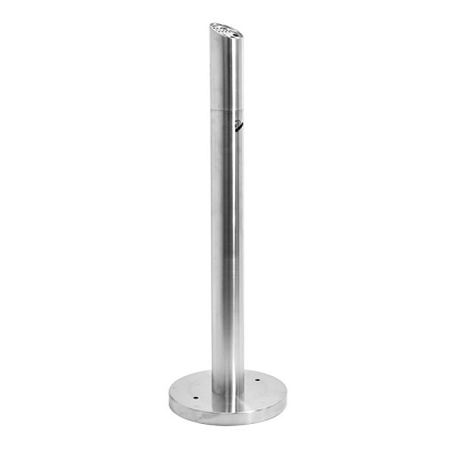 Posacenere autoportante con base tonda e inserti per sigarette - Colore Silver