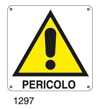 Pericolo - A - Alluminio 145x145 mm