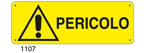 Pericolo - D - Alluminio 1400x500 mm
