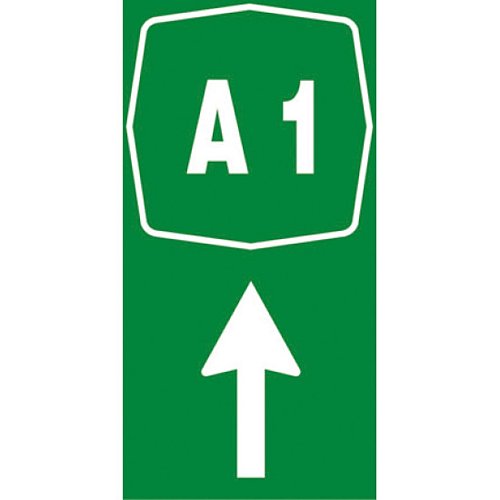 Numero Identif. Autostrada + freccia verticale  - A - Ferro CL.1 60x120 cm