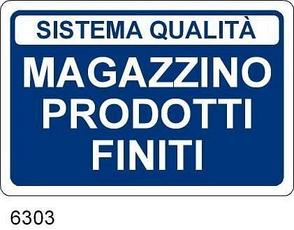 Magazzino prodotti finiti - A - PVC Adesivo - 300x200 mm