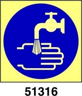 Now wash your hands - lavarsi le mani - A - PVL 100x100 mm