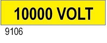 10000 Volt - etichetta - A - PVC adesivo 125x30mm - 25 pz