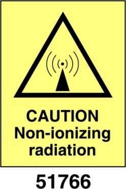 Caution non-ionizing radiation - A - PVL 150x200 mm - Conf 10 pz.
