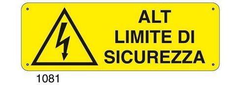 Alt limite di sicurezza - C - Alluminio 330x500 mm