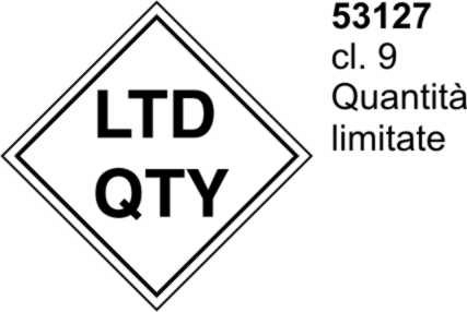 Trasporto quantità limitate cl. 9 - D - Alluminio - 300x300 mm