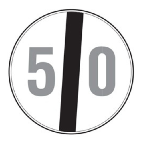 Fine limitazione velocità - B - Alluminio CL.1 60cm