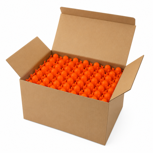 Tappo di Sicurezza per Barre d’Armatura Ø8–20 mm con ganci integrati - Confezione da 100 pz