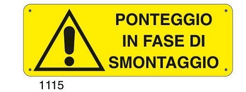 Ponteggio in fase di smontaggio