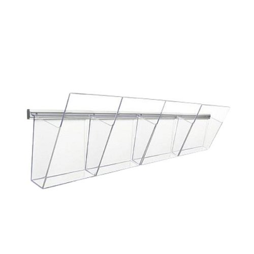 Portadepliant da Parete in Plexiglass - Formato A4 - Modello 4 tasche