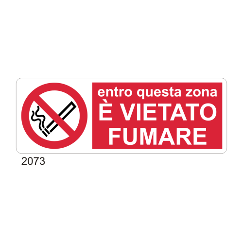 Entro questa zona è vietato fumare - D - Alluminio 1400x500 mm