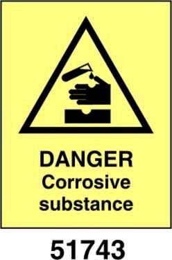 Danger corrosive substance - A - PVL 150x200 mm - Conf 10 pz.