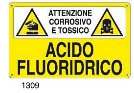 Attenzione corrosivo e tossico-Acido Fluoridrico