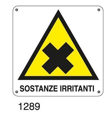 Sostanze irritanti - D - Alluminio 580x580 mm - Conf 10 pz.
