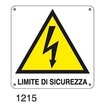 Limite di sicurezza - B - Alluminio 220x220 mm - Conf 10 pz.