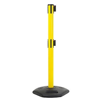 Colonnina Tendilinea Outdoor Gialla - Colore Giallo/Nero -  Doppio Nastro