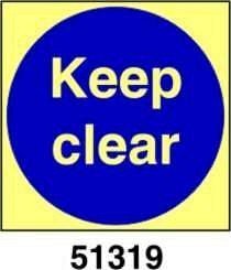 Keep clear - tenersi lontani - B - ADL 150x150 mm - Conf 10 pz.