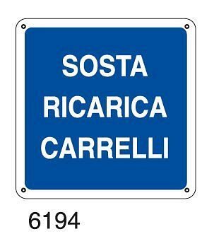Sosta ricarica carrelli - D - Alluminio 370x370 mm