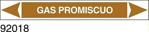 Gas promiscuo - etichetta - B - PVC adesivo - 350x60 mm