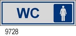 Etichetta adesiva WC donne 170x45 mm