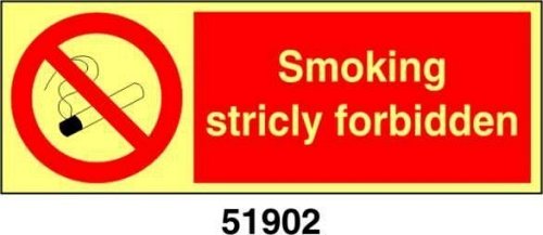 Smoking sricly forbidden - A - PVL 200x75 mm