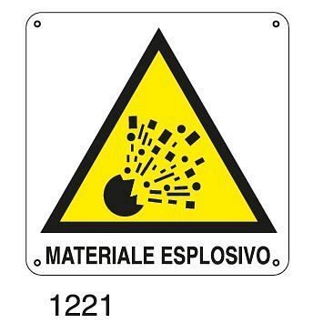 Materiale esplosivo - C - Alluminio 360x360 mm