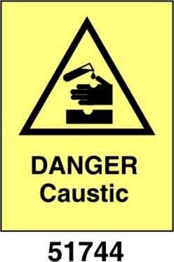 Danger caustic - A - PVL 150x200 mm - Conf 10 pz.