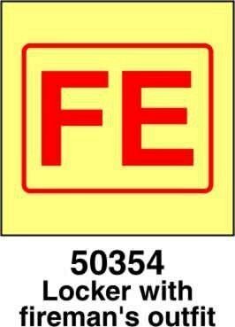 Locker with fireman's outfit - A - ADL 150x150 mm