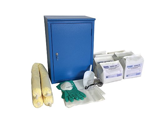 Kit antisversamento per acido solforico in armadio metallico pensile Lt. 64,80