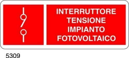 Interruttore tensione impianto fotovoltaico