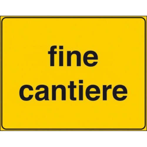 Fine area cantiere - B - Alluminio CL.1 60x90 cm
