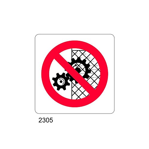 Divieto di rimozione di protezioni e dispositivi di sicurezza - E - Alluminio 665x665 mm