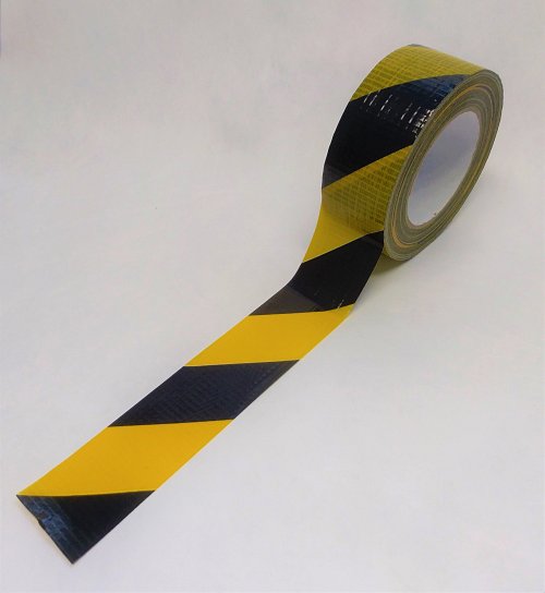 Nastro Segnaletico in pvc adesivo telato  Giallo/Nero
