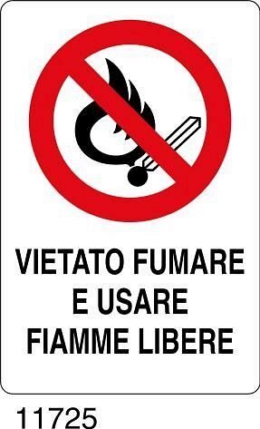 Vietato fumare e usare fiamme libere