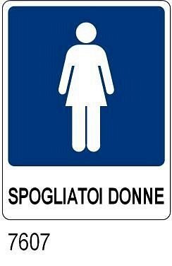 Spogliatoi Donne - A - Alluminio - 160x210 mm