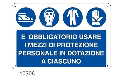 E' obbligatorio usare i mezzi di protezione personale in dotazione a ciascuno