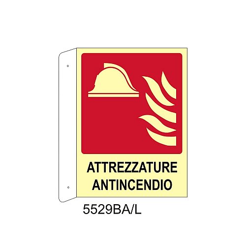 Valvola di intercettazione - Alluminio - B - 160x210mm - Bifacciale a Bandiera - Luminescente