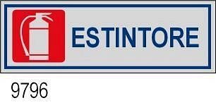 Etichetta adesiva mm 170x45  Estintore conf. 10pz