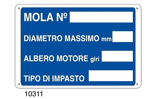 Mola n,diametro massimo mm,albero motore giri,tipo di impasto - E - Alluminio 700x500