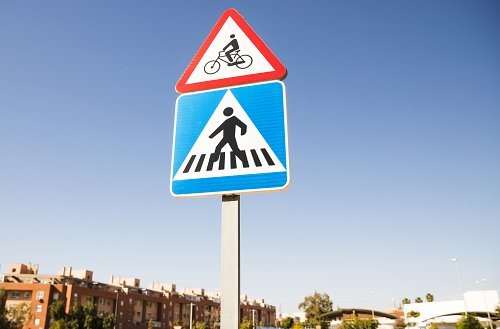 triangular-bicycle-warning-sign-square-pedestrian-crossing-road-sign-city