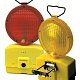 Lampeggiatore Stradale lente bifrontale rossa luce fissa con staffa