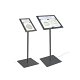 Leggio porta menu nero a LED per esterni