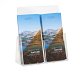 Porta depliant da banco in plexi, 2 tasche f.to 13A4 affiancate